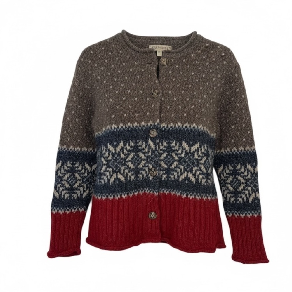 Eddie Bauer Cardigan, 85% wool, 15% alpaca